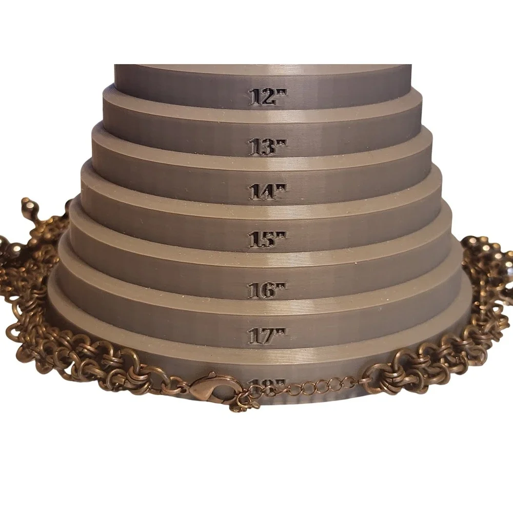 Brass Chainmail Bib Necklace Silver Sphere Bead Tiered Statement 18-21in